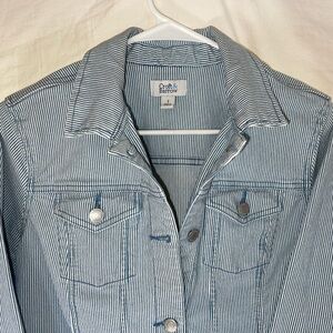 Croft&Barrow Stripe Jean Jacket